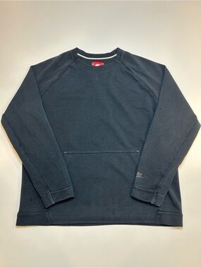 Nike Tech Fleece Crewneck Sweatshirt Black Kangaroo Pocket Pullover